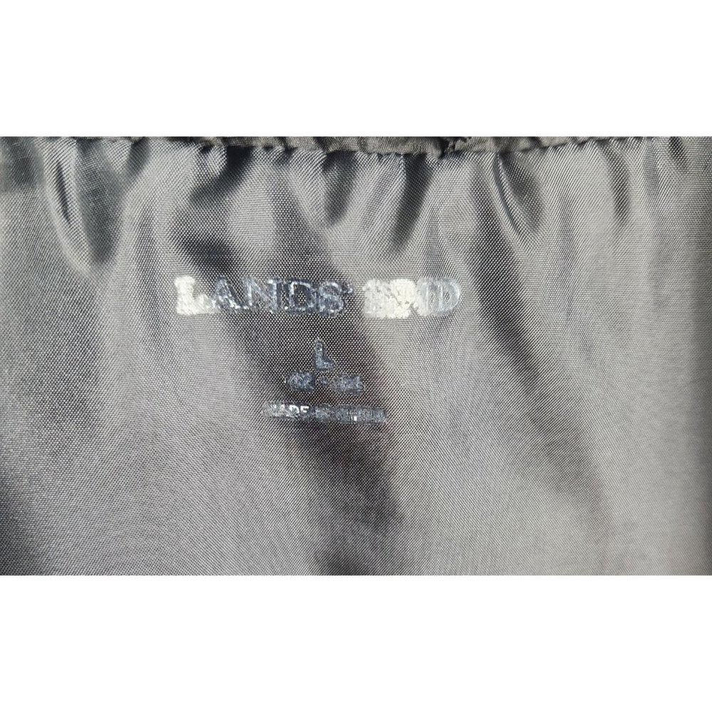 Lands' End Men's Sz. L Black Lightweight Full Zip Down Vest - Picture 2 of 5